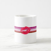 Lipstick Lesbische Flagge Kaffeetasse (Mittel)