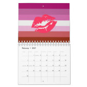 Lipstick Lesbische Flagge Kalender (Feb 2027)
