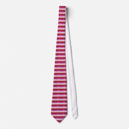 Lipstick Lesbische Flagge Krawatte (Vorderseite)