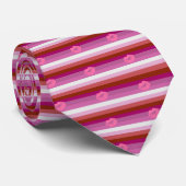 Lipstick Lesbische Flagge Krawatte (Gerollt)