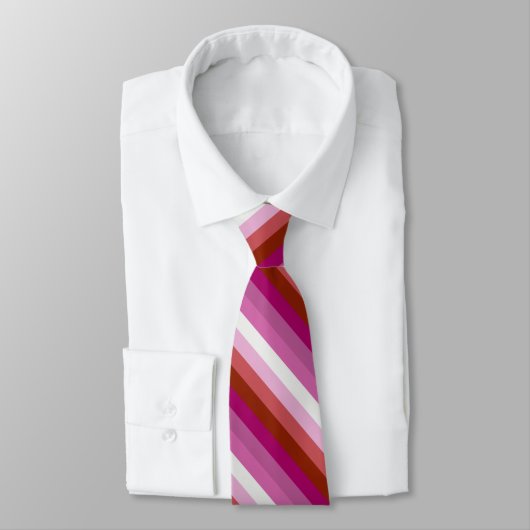 Lipstick Lesbische Flagge Krawatte (Gebunden)