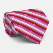 Lipstick Lesbische Flagge Krawatte (Gerollt)