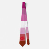 Lipstick Lesbische Flagge Krawatte (Vorderseite)