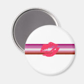 Lipstick Lesbische Flagge Magnet (Vorderseite/Rückseite)