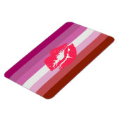 Lipstick Lesbische Flagge Magnet (Linke Seite)