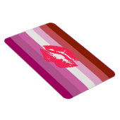 Lipstick Lesbische Flagge Magnet (Rechte Seite)