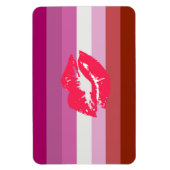 Lipstick Lesbische Flagge Magnet (Vertikal)