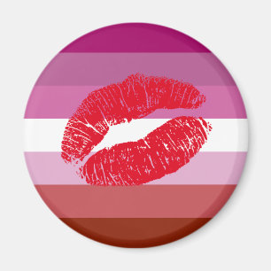 Lipstick Lesbische Flagge Magnet