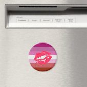 Lipstick Lesbische Flagge Magnet (In Situ (Geschirrspüler))