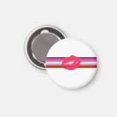 Lipstick Lesbische Flagge Magnet (Vorderseite/Rückseite)