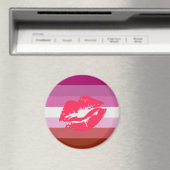 Lipstick Lesbische Flagge Magnet (In Situ (Geschirrspüler))