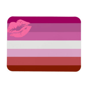 Lipstick Lesbische Flagge Magnet