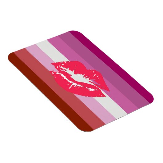 Lipstick Lesbische Flagge Magnet (Rechte Seite)