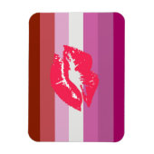 Lipstick Lesbische Flagge Magnet (Vertikal)