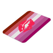 Lipstick Lesbische Flagge Magnet (Linke Seite)