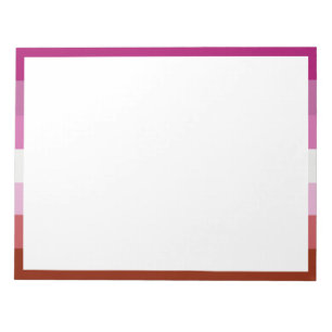 Lipstick Lesbische Flagge Notizblock