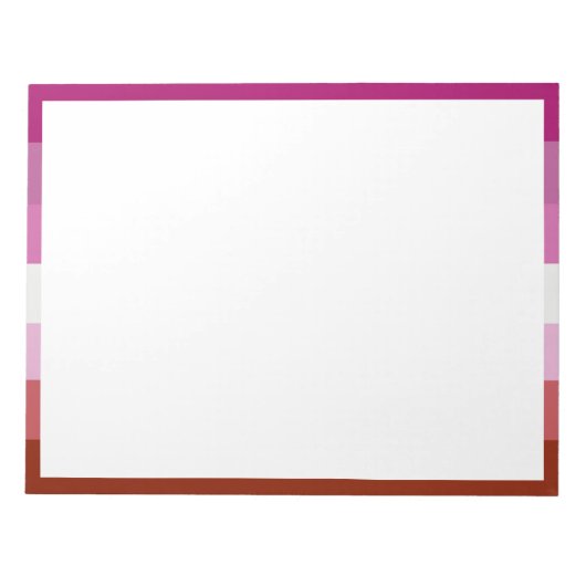 Lipstick Lesbische Flagge Notizblock (Vorderseite)