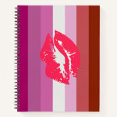 Lipstick Lesbische Flagge Notizblock (Vorderseite)