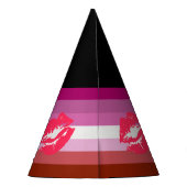 Lipstick Lesbische Flagge Partyhütchen (Rückseite)