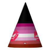 Lipstick Lesbische Flagge Partyhütchen (Links)