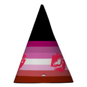Lipstick Lesbische Flagge Partyhütchen (Rechts)