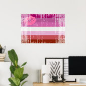 Lipstick Lesbische Flagge Poster (Heimbüro)