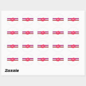 Lipstick Lesbische Flagge Runder Aufkleber (Blatt)