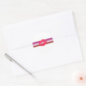 Lipstick Lesbische Flagge Runder Aufkleber (Umschlag)