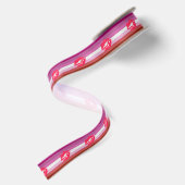 Lipstick Lesbische Flagge Satinband (Rückseite)