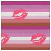 Lipstick Lesbische Flagge Stoff (Nahaufnahme)