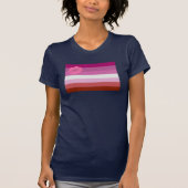 Lipstick Lesbische Flagge T-Shirt (Vorderseite)