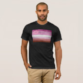 Lipstick Lesbische Flagge T-Shirt (Vorne ganz)