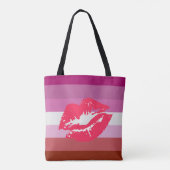 Lipstick Lesbische Flagge Tasche (Rückseite)