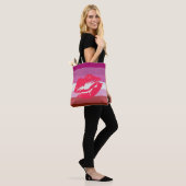 Lipstick Lesbische Flagge Tasche (Am Model)