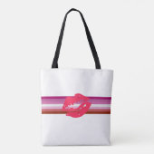 Lipstick Lesbische Flagge Tasche (Rückseite)