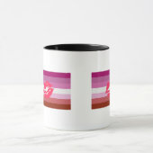 Lipstick Lesbische Flagge Tasse (Zentrum)