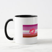 Lipstick Lesbische Flagge Tasse (Links)