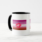 Lipstick Lesbische Flagge Tasse (Vorderseite Links)