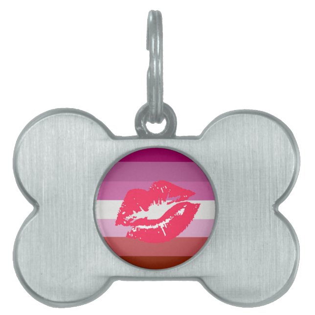 Lipstick Lesbische Flagge Tiermarke (Vorderseite)