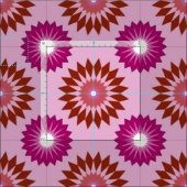 Lipstick lesbische Strichfarben /rosa Blume Muster Stoff (Kachel)