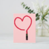 Lipstick-Liebe Postkarte (Stehend Vorderseite)