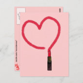 Lipstick-Liebe Postkarte (Vorne/Hinten)