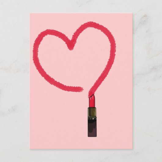 Lipstick-Liebe Postkarte (Vorderseite)