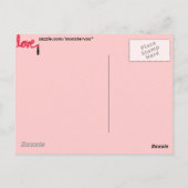 Lipstick-Liebe Postkarte (Rückseite)