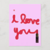 Lipstick-Liebe Postkarte (Vorderseite)