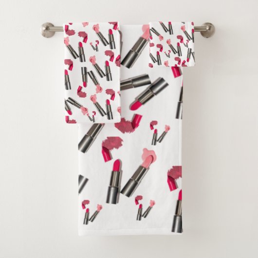 Lipstick Lippen Badezimmer Handtuchhalter Set (Insitu)