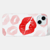 Lipstick-Lippen Case-Mate iPhone Hülle (Rückseite (Horizontal))