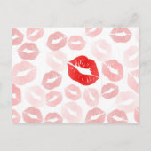 Lipstick-Lippen Postkarte (Vorderseite)