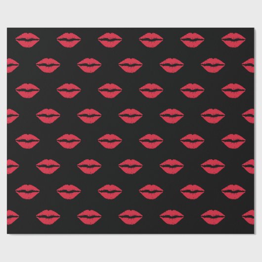 Lipstick Lips Geschenkwrap Geschenkpapier (Flach)