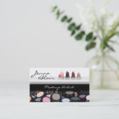 Lipstick Makeup Artist Business Card Visitenkarte (Stehend Vorderseite)